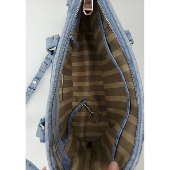 BRAHMIN Mini Asher Purse Periwinkle Monroe Leather Crossbody - Picture 10 of 16